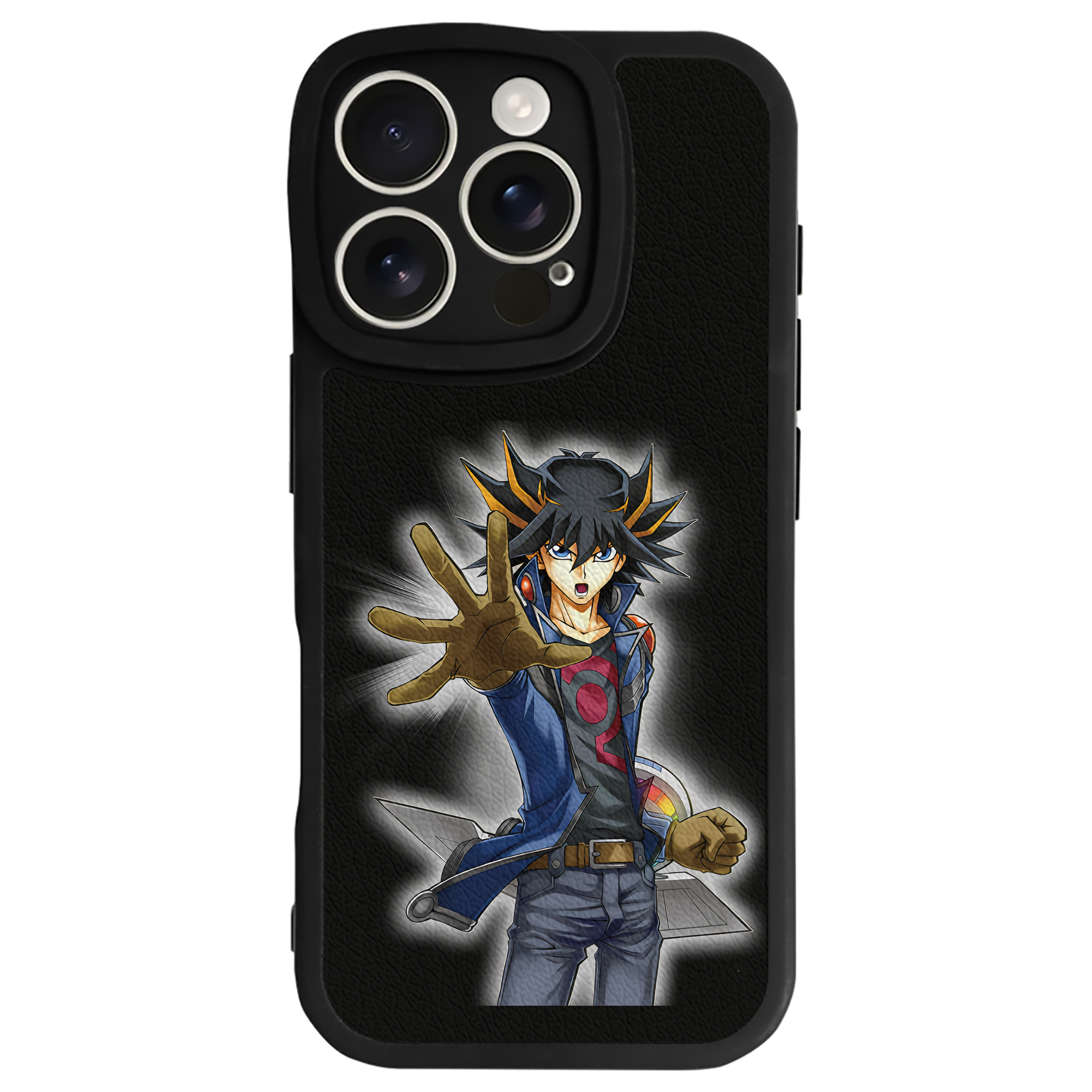 （画像用） 遊☆戯☆王 Yu-Gi-Oh! 【iPhone 16シリーズ対応】シリコンスマホケース（レザー調） 材質：シリコン